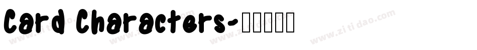 Card Characters字体转换
